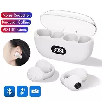 Мини-Tws Беспроводные Bluetooth-наушники Безболезненное ношение Ушной зажим Bluetooth-гарнитура Воздушный крючок для наушников Bluetooth-наушники с микрофоном