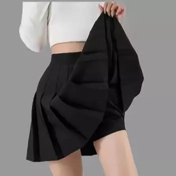 Мини-юбка для женщин, черная, Corta Falda Plisada, осенняя одежда в корейском стиле, А-силуэт, белые, для девочек, эстетичные юбки 3XL
