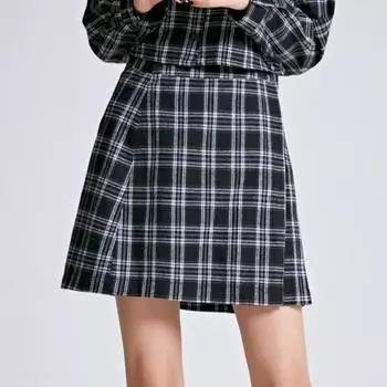 Мини-юбка в клетку Spao Spwhb49g93 T Black/70