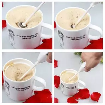 Мини-удобный электрический миксер для взбивания кофе, вспениватель молока, кухонный инструмент