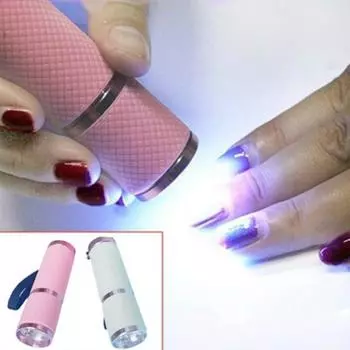 Мини УФ-лампа для отверждения геля Портативная сушилка для ногтей Светодиодный фонарик Детектор валюты зелёный