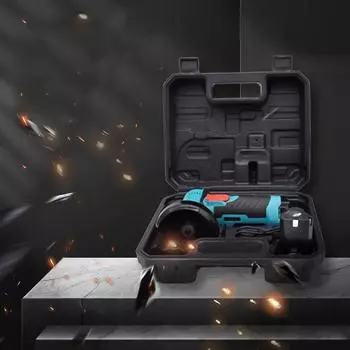 Мини угловая шлифовальная машина с бесщеточным медным двигателем, отрезной станок, аккумуляторная беспроводная щетка, электрическая угловая ручная полировальная машина для мебели чёрный