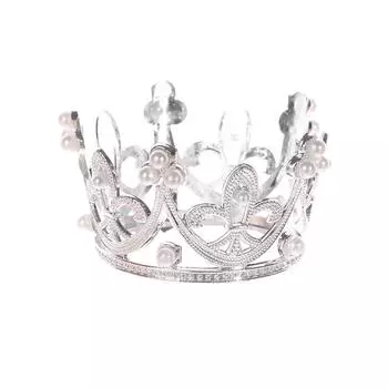 Мини-украшение для торта в виде короны на день рождения в виде персикового сердца, декор для выпечки