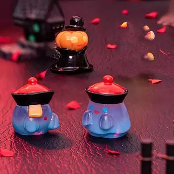 Мини-украшение на Хэллоуин, мультяшная фигурка призрака, тыквы, микропейзаж, модель кукольного домика, украшение для интерьера автомобиля, рабочего стола