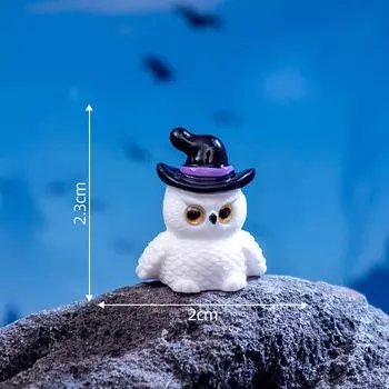 Мини-украшение на Хэллоуин, мультяшная ведьма, призрак, тыква, фигурка, микропейзаж, модель кукольного домика, украшение для интерьера автомобиля, рабочего стола