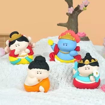 Мини-украшения Будды, симпатичная маленькая фигурка монаха, куклы, статуэтка Будды, приборная панель автомобиля 2