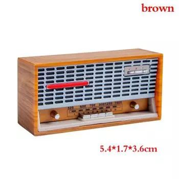 Мини-украшения для кукольного домика Мини-ностальгическая модель радиоприемника Игрушечные украшения