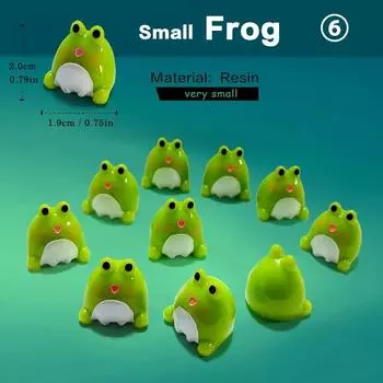 Мини-украшения для стола, украшения, домашний декор, декоративные аксессуары, украшения для двора и сада, 10 шт., миниатюрные фигурки лягушек и овец 10PCS