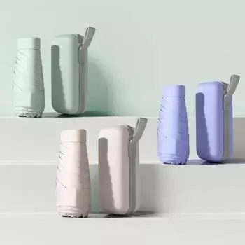 Mini Umbrella Capsule Umbrella SunnyRainy Dualuse Rainproof Sun Protection Outdoor Traveling Portable Parasol Umbrella