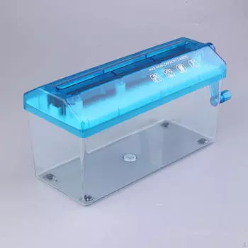 Мини-уничтожитель бумаг с ручным приводом, канцелярский, прямой рез, профессиональный, ручной