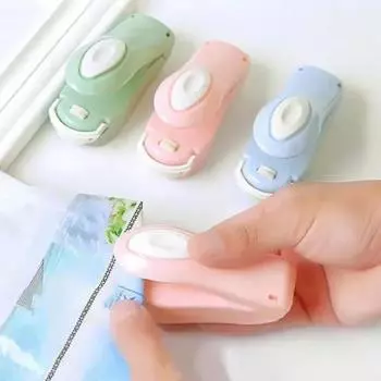 Мини-упаковщик пакетов, инструмент для термосварки, машина для запайки, портативный 2-в-1 USB аккумулятор, ручной вакуумный упаковщик пищевых продуктов для закусок, овощей зелёный