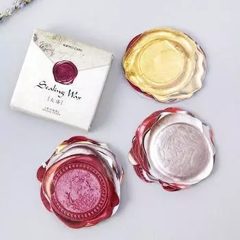 Мини-уплотнение сургучной имитацией печати ретро стерео тиснением уплотнительная наклейка декоративная наклейка для подарочной упаковки