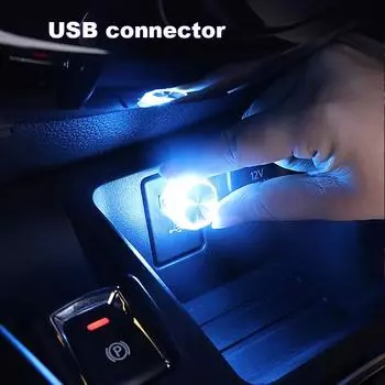 Мини USB автомобильный светодиодный атмосферный автоматический фонарь для ночника неоновый светильник для салона аварийный светильник для зарядки мобильного компьютера книжный светильник