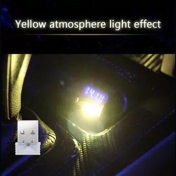 Mini USB Light LED USB Night Light Atmosphere Lamps Modeling Car Emergency Lighting Neon Car Interior Decorative Accessories зеленый свет