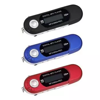 Мини-USB Mp3-плеер с цифровым ЖК-экраном Mp3-плееры с функцией FM-радио Перезаряжаемый 4G/8G Портативный Mp3-музыкальный Walkman 4GB красный