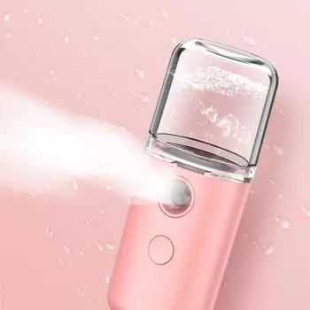 Mini USB Nano Facial Mister Handy Cool Mist Spray Machine Распылитель для увлажнения лица Nano Facial Увлажняющий туман-распылитель для ухода за лицом розовый