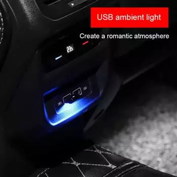 Мини USB светодиодный автомобильный фонарь Автомобильные атмосферные огни Автомобильные декоративные лампы Аварийное освещение Авто красочные огни Автомобильные аксессуары Прямая поставка