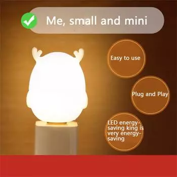 Мини-USB светодиодный ночник беспроводной ночник перезарядка спальня прикроватная кухонная лампа украшение с рисунком Настольная лампа для детей подарок