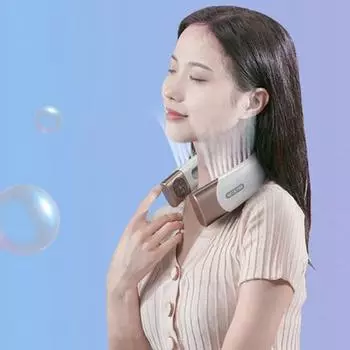 Мини USB-вентилятор 20 дБ, бесшумный, энергосберегающий, 4000 мАч, модный студенческий детский охлаждающий вентилятор для шеи, студенческий подарок зелёный