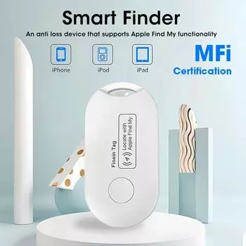 Мини-устройство для отслеживания домашних животных для Apple Find My Key Smart iTag Child Finder Car GPS Lost Tracker Smart Bluetooth Tracker iOS System белый