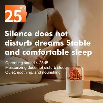 Мини-увлажнитель Crack Volcano увлажнитель воздуха с распылителем Usb Маленький бесшумный настольный цветной атмосферный увлажнитель с лампой