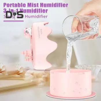 Мини-увлажнитель с цветной подсветкой, перезаряжаемый через USB, с автоматическим отключением, компактный размер, мини-персональный увлажнитель с прохладным туманом Direct Power зелёный