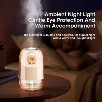 Мини-увлажнитель воздуха, эфирное масло, увлажнители для спальни, аромадиффузор, очиститель духов, крутой туманообразователь, милый увлажнитель для домашних животных