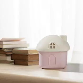 Мини-увлажнитель воздуха Misting House Shape Персональный настольный компьютер для небольшой комнаты розовый