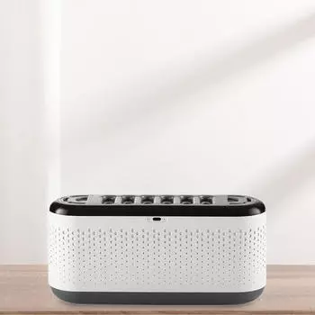 Мини-увлажнитель воздуха с 6 насадками, туманообразователями, резервуаром для воды 600 мл, бесшумный, с цветным ночным светильником