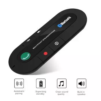 Mini V4.1 Беспроводной Bluetooth солнцезащитный козырек Hands-Free Автомобильный комплект HD Динамик 2 Вт Пейджер Голосовой музыкальный приемник Плеер Телефонный адаптер Автомобильные аксессуары