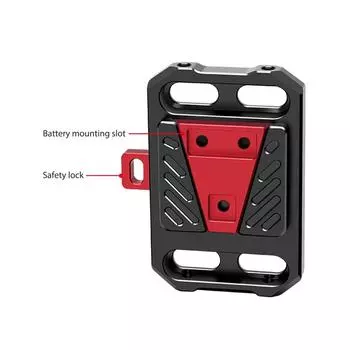 Мини-V-образная пластина для крепления батареи, пластина-адаптер для батареи V-образной формы, алюминиевый сплав с резьбой 1/4 дюйма и 3/8 дюйма M4 чёрный