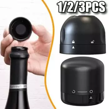 Mini Vacuum Wine Bottle Stopper Reusable Household Sealed Red Wine Bottle Stopper Champagne Bottle Stopper Bar Accessories