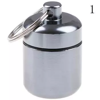 Мини-Водонепроницаемый Алюминиевый Сплав Таблетница Чехол Держатель Бутылки Контейнер Брелок