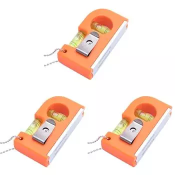 Mini-Wasserwaage 2-в-1, 2 Wasserwaagen, Metallkettenhaken (оранжевый)