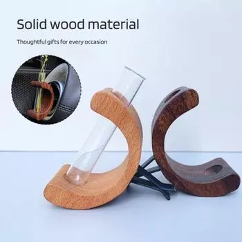 Мини-ваза для цветов, автомобильное вентиляционное отверстие, орнамент, гладкий край, без заусенцев, простая установка, автомобиль темно-коричневого