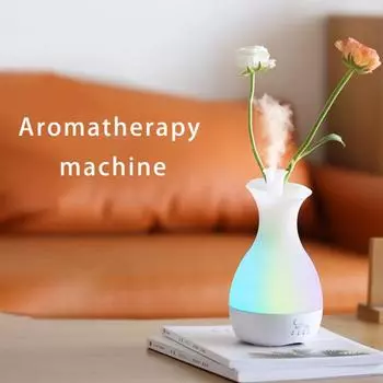 Мини-ваза, увлажнитель для ароматерапии с расслабляющим нежным прохладным туманом, автоматический распылитель аромата, расширитель аромата, диффузор эфирного масла, светодиодный ночной светильник