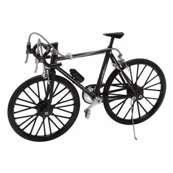 Мини-велосипед Модель Орнамент Высокая Имитация Яркие Детали Компактная Структура Черные Игрушки для Пальцев Велосипеды