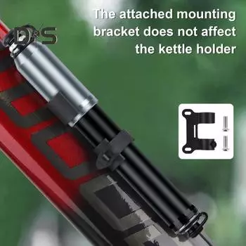 Мини-велосипедный насос с креплением иглы 160 фунтов на кв. дюйм, высокое давление, сверхпрочный, для накачивания шин горного велосипеда, шоссейный, портативный воздушный насос чёрный