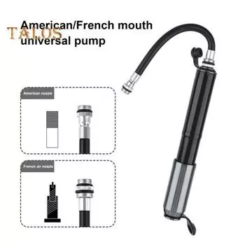 Мини-велосипедный насос с креплением иглы 160 фунтов на кв. дюйм, высокое давление, сверхпрочный, для накачивания шин горного велосипеда, шоссейный, портативный воздушный насос чёрный