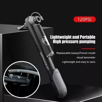 Мини-велосипедный насос с креплением на ремне, винт 120 фунтов на кв. дюйм, высокое давление, портативный, универсальный, для горного велосипеда