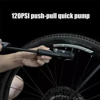 Мини-велосипедный насос с креплением на ремне, винт 120 фунтов на кв. дюйм, высокое давление, портативный