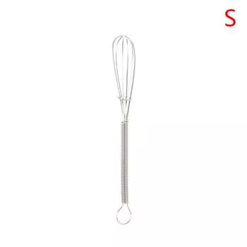 Мини-венчик из нержавеющей стали для взбивания яиц, ручной венчик для взбивания с шариками и проволокой, венчик для взбивания молока S