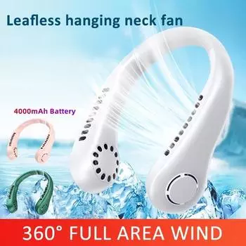 Мини-вентилятор для шеи, портативный безлопастной USB-перезаряжаемый бесшумный спортивный вентилятор для улицы, Ventilador Portatil Abanicos, охлаждение розовый