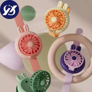 Мини-вентилятор компактного размера, регулируемый, гибкий, полезный, портативный для школьников, вентилятор для детей зелёный