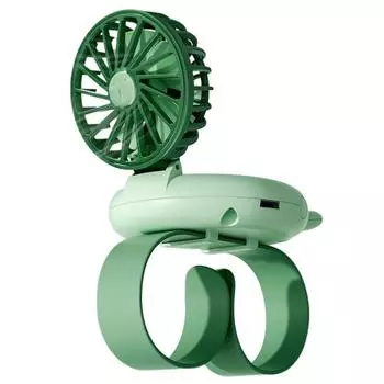 Мини-вентилятор компактного размера, регулируемый, гибкий, полезный, портативный для школьников, вентилятор для детей зелёный