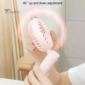 Мини-вентилятор Mute Портативный USB-зарядка Экологичный карманный размер Подача охлаждающего воздуха Материал PP Складной дизайн Настольный вентилятор Товары для дома жёлтый