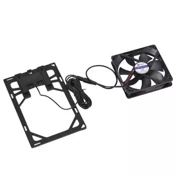 Мини-вентилятор на солнечной энергии, 6 Вт, 12 В, солнечный вытяжной вентилятор, мини-вентилятор для маленького дома для собак, курицы чёрный