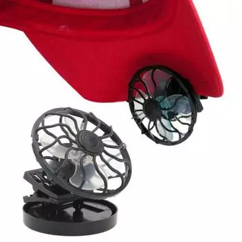 Мини-вентилятор на солнечной энергии, конструкция с зажимом, энергосбережение, тихая работа, кемпинг, путешествия, рыбалка, скалолазание, решение для охлаждения чёрный