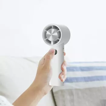 Мини-вентилятор охлаждения портативный ручной 100-скоростной регулируемый небольшой персональный для дома белый