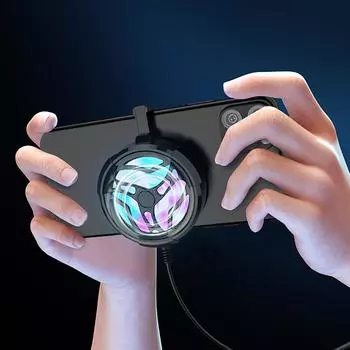 Мини-вентилятор охлаждения смартфона Turbo Gaming Мобильный геймпад Кулер Вентилятор сотового телефона Type-C Прохладный радиатор радиатора для IPhone Android чёрный